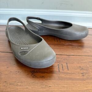 Crocs Shoes Olivia Slingback Flats Brown Casual Comfort Lightweight Size Women 7